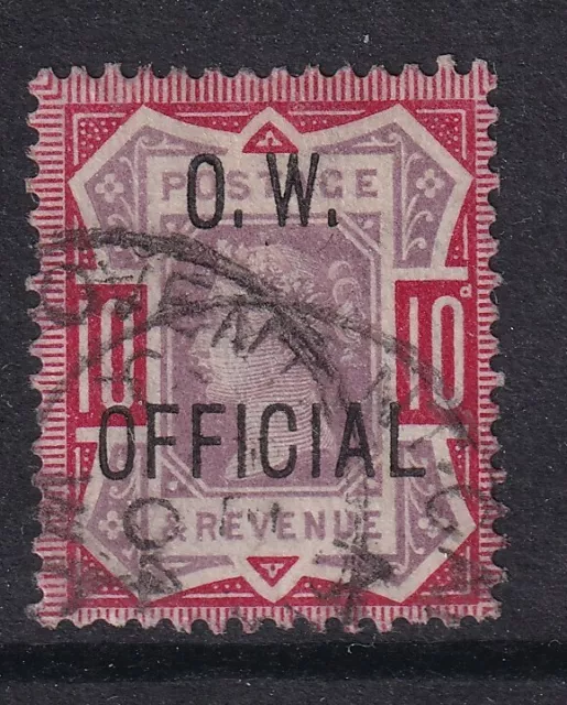 1902 SGO35 10d Dull Purple & Carmine O.W. Official - good used - Cat £2250