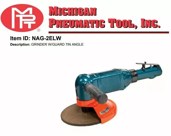 MPT, NPK NAG-2ELW, 7" Capacity Pneumatic Angle Grinder, Nippon, Type 27, NEW