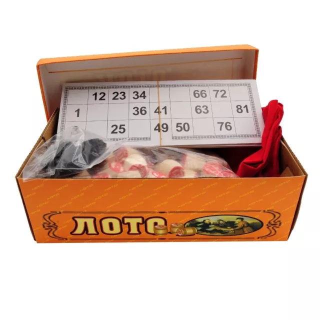 Wooden Lotto Loto Bingo Family Game Table Game Board Game With Big Barrels