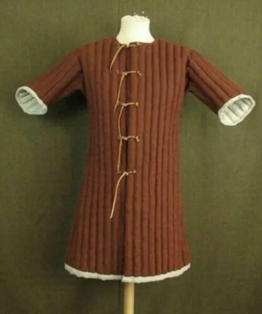 Medieval Celtic Padded Armour Gambeson Brown Sleeves