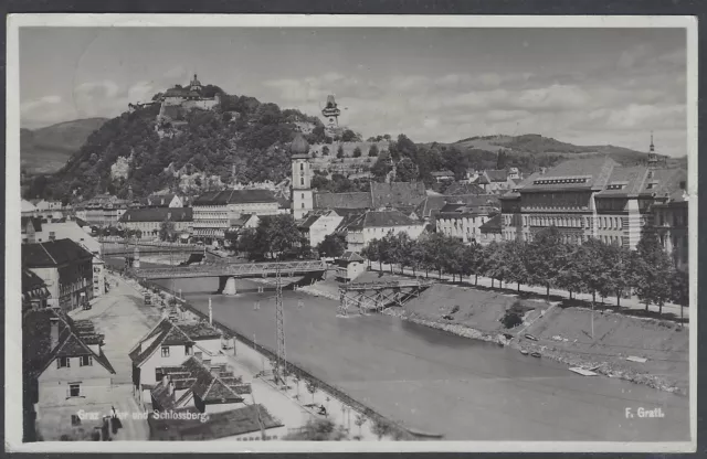 AK - Graz - Mur und Schloßberg - 1938 (Stmk)