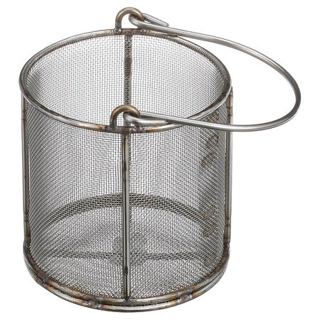 MARLIN STEEL WIRE PRODUCTS 00-00368201-38 Silver Round Parts Washing Basket,