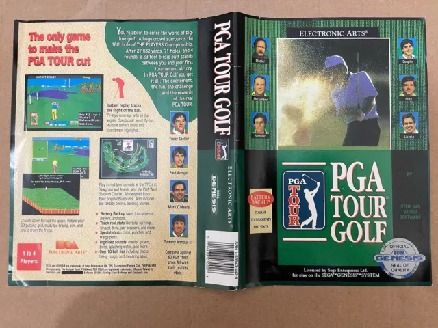 Megadrive Carta Insert Solo PGA Tour Golf Genesis Versione Spedizione Veloce