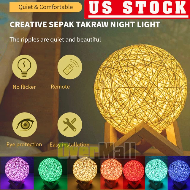 Lampara de Habitación Impresión 3D Luna Luz de Noche USB LED para Interiores
