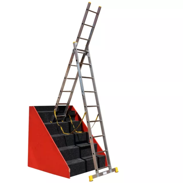 Stair Combination Ladder 2 Section - EN131 Professional Aluminium Double Ladders