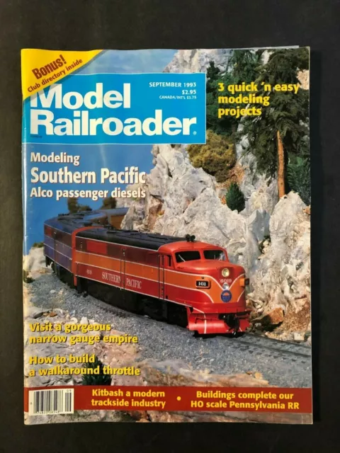 Model Railroader Magazine September 1993   Modeling Southern Pacific