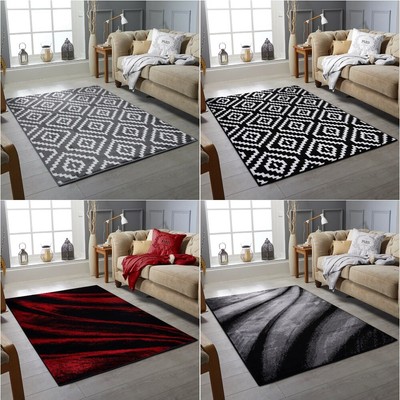 A2Z Tappeto Nero Bianco Soggiorno Tappeto Piccolo Grande Camera da Letto Bohemien Grande Area Rugs 