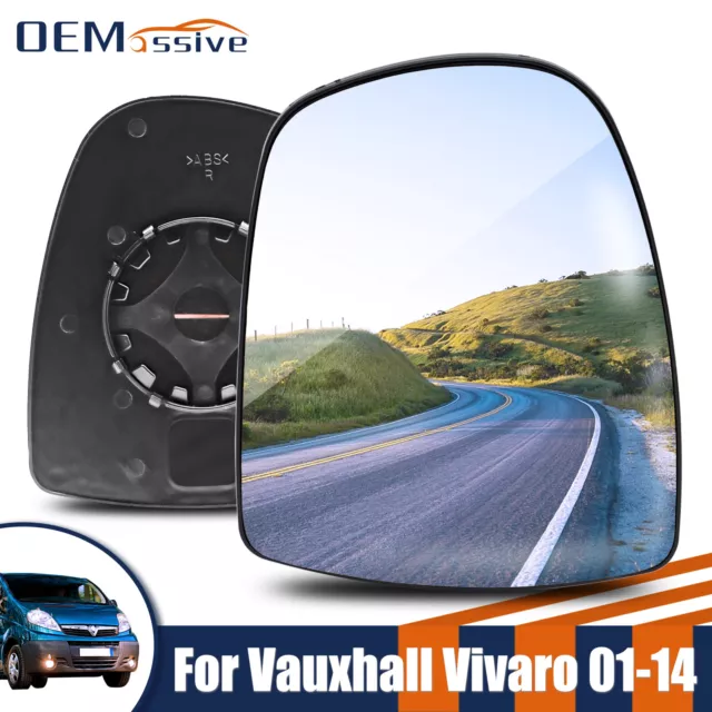 Wing Mirror Glass Right Side Driver For Vauxhall Vivaro Renault Trafic 01-14