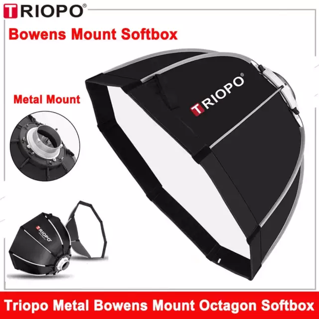 Triopo Softbox K2 55cm 65cm 90cm 120cm Bowens Mount Portable Octagon Softbox+Hon