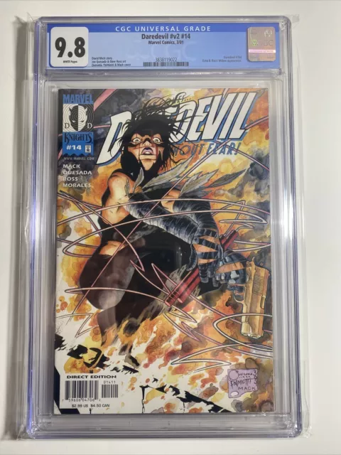 Daredevil v.2 #14 CGC 9.8 Marvel Comics Joe Quesada Cover David Mack Echo MCU