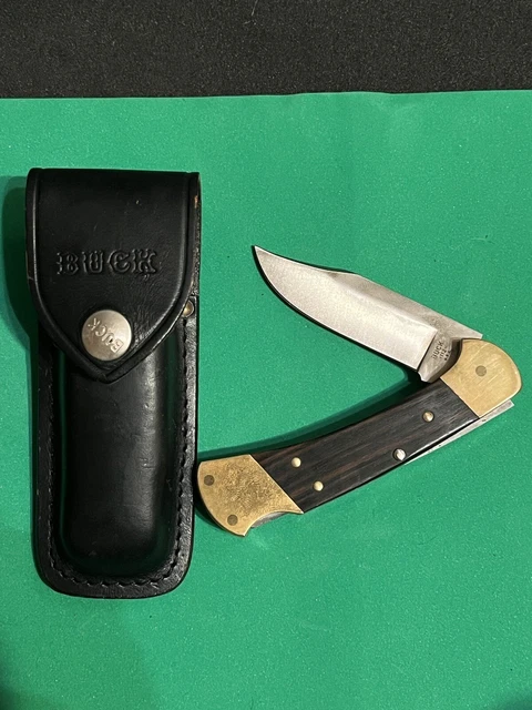 Vintage Buck 112 Ranger Pocket/Hunting Knife (3-Dot) With Sheath 1980 - 1981