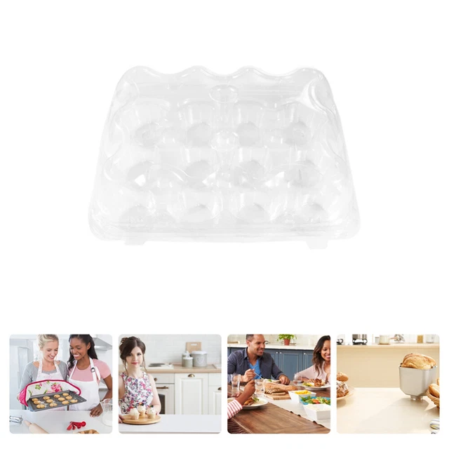 2 Pcs Contenitore Trasparente Per Cupcake Scatola Per Torte Mini Muffin Dolce