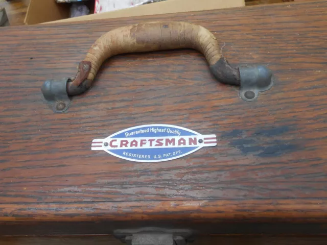 Vintage Craftsman Antique Wood 7 Drawer Machinist Tool Box