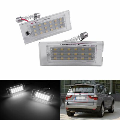 ANG RONG 2x 18 SMD LED Blanc Feux Eclairage de plaque Pour BMW X5 E53 98-06 X3 E83 03-10 