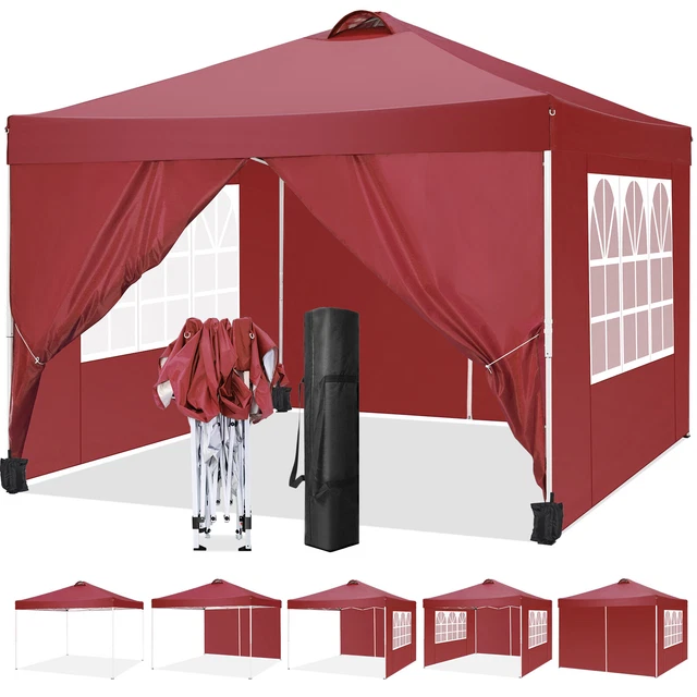 Pavillon Faltpavillon 3x3m Pop-Up Gartenzelt Partyzelt Pavilion Wasserdicht Zelt