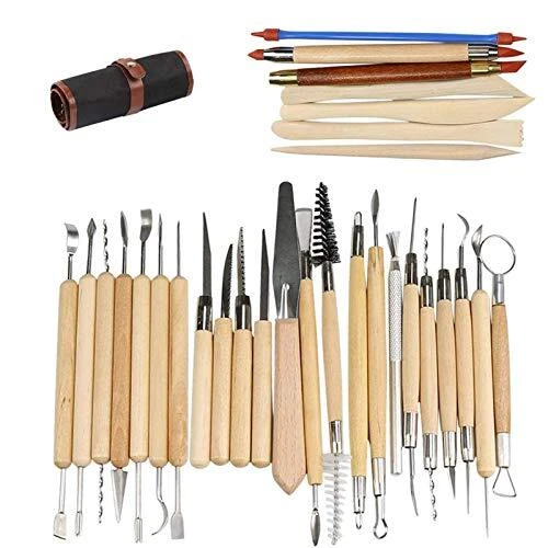 Ballery Outil de Poterie Outils de Sculpture Argile Burin pour Potier découpa...