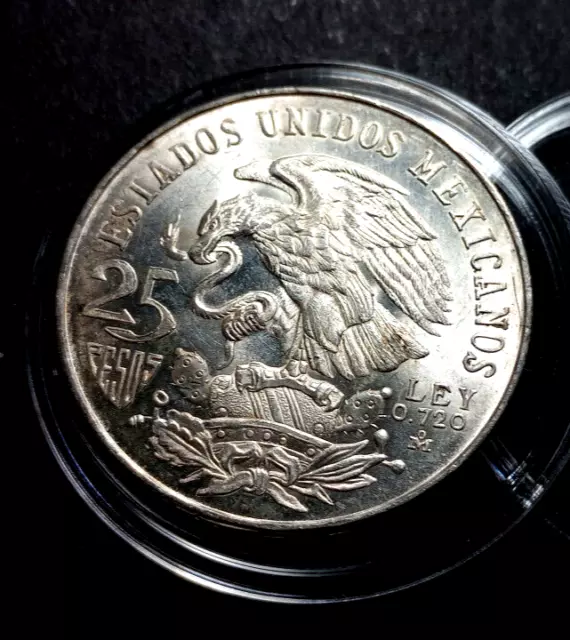 1968 Mexico Olympics 25 Pesos (.720 Silver) Coin