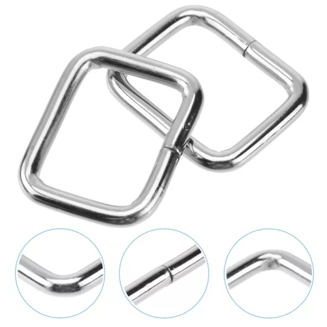 20 piezas hebilla de cinta anillos cuadrados anillo de hebilla de metal lazo