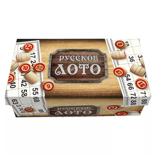 Ruso Lotto Loto Bingo Juego de la Familia Русское Лото Mesa