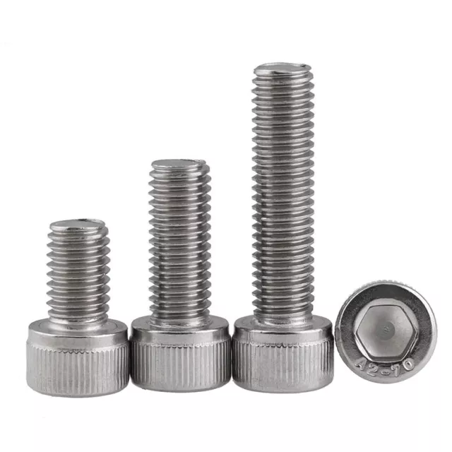 4mm M4 A2 304 STAINLESS STEEL ALLEN BOLT SOCKET CAP SCREW HEX HEAD DIN912