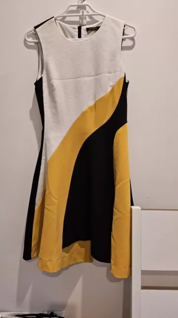 Asymmetric Block Coloured Sleeveless Dress