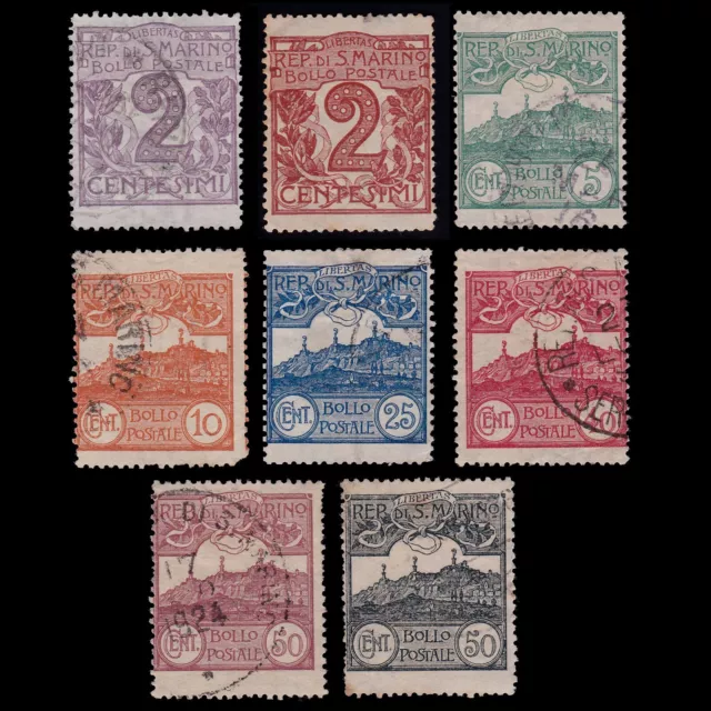 San Marino Stamps.1903/25.Set 8 .Used.