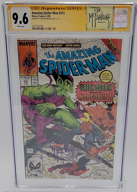 Amazing Spider-Man #312 (1989 Marvel Comics) Signed Todd McFarlane CGC 9.6 SS
