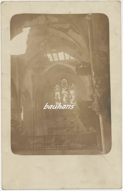 Foto Frankreich Hattonchatel zerstörte Kirche  1.WK  ( Q05)