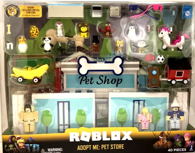 Roblox Celebrity Collection - Adopt Me: Pet Store Deluxe Playset [Includes  Exclusive Virtual Item]