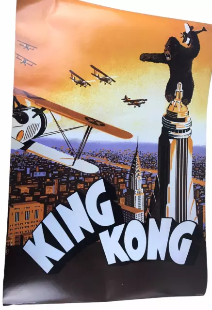 KING KONG Retro Art Deco Style Full Size Poster 24" X 36"