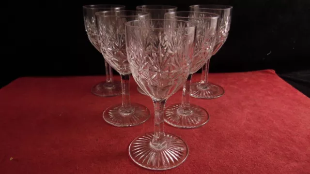 Service de 6 verres à vin blanc en cristal de Saint Louis modèle Florence 12.6