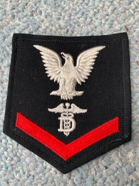 AUTHENTIC US NAVY Dental Corps Petty Officer Sleeve Rank patch, Vintage ...
