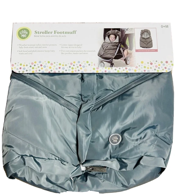 Little Me Baby Stroller Footmuff Cover 0+Months  Water Resistant Swadlle, NEW