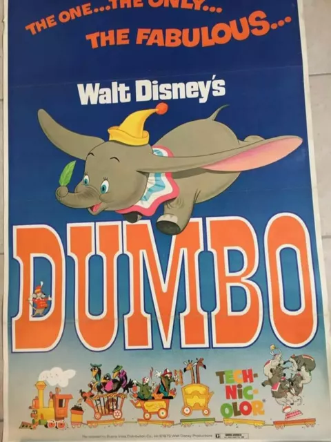 Poster Original De Collection Entoile Film Dumbo 1941 Walt Disney