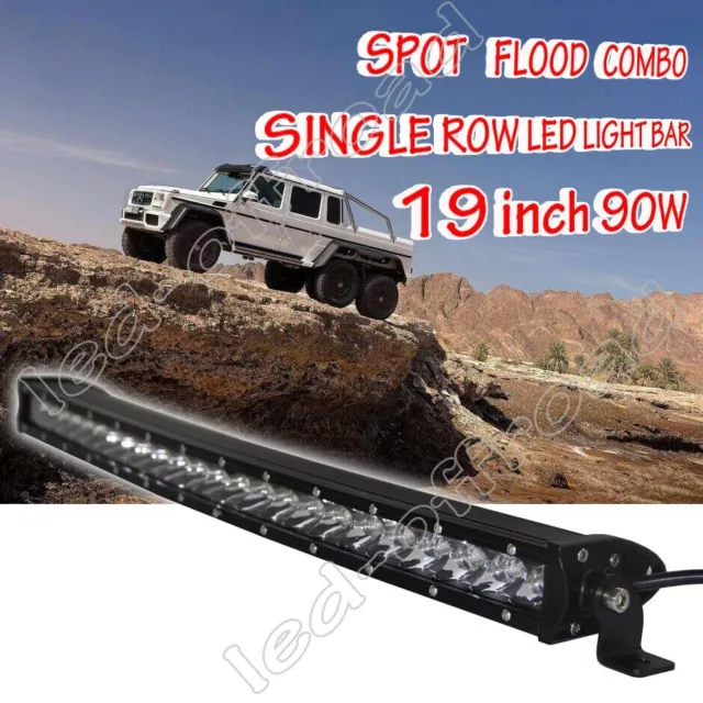 20Inch 90W Single Row Combo Led Driving Work Light Bar Offroad 4WD Truck Suv Atv