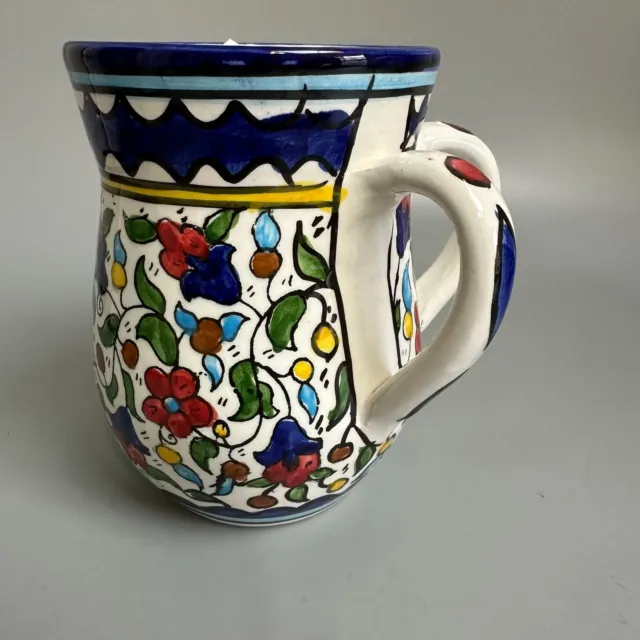 Meir Cohen two handled ritual hand washing cup pitcher Jerusalem Armenian Israel 3