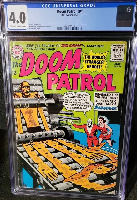 1965 DOOM PATROL #94 - Bruno Premiani art - DC Comics CGC 4.0 OW/W