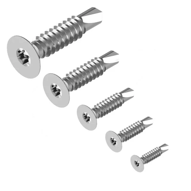 Bohrschrauben Edelstahl DIN 7504 2,9 - 6,3 mm selbstschneidend Senkkopf TX Torx