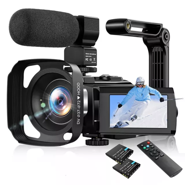 4K Video Camera Ultra HD Camcorder 48.0MP IR Night Vision Digital Camera  WiFi Vl