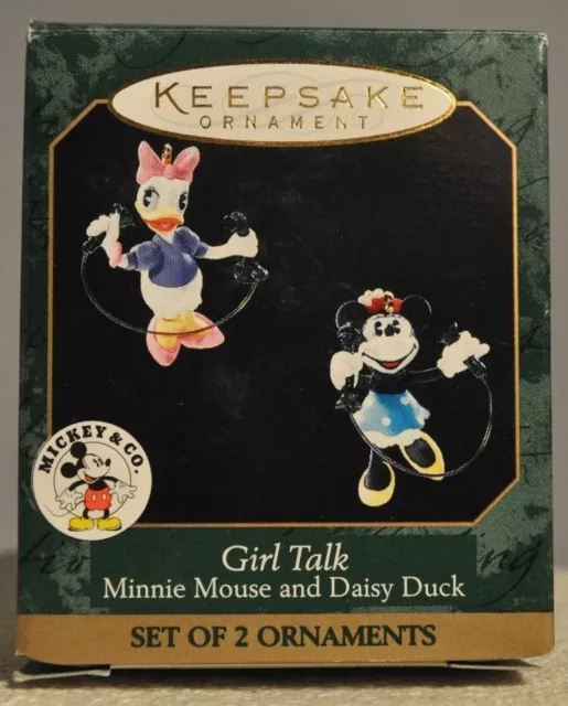 Hallmark - Girl Talk - Minnie Mouse and Daisy Duck - Set of 2 - 1999 Miniature