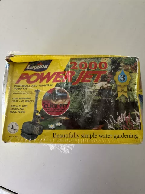 Laguna Powerjet 3000 Pond Fountain Waterfall Pump Kit 1283 Gph (4850 Lph) New