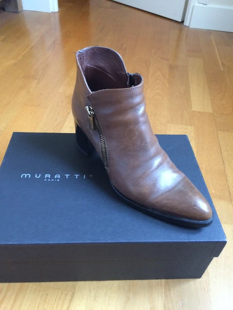 Jolies Bottines Muratti En Cuir Marron Clair Pointure 36