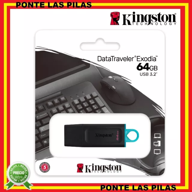 Kingston DataTraveler Exodia 64GB USB 3.2 Gen 1 - Unidad Flash USB (DTX/64GB )