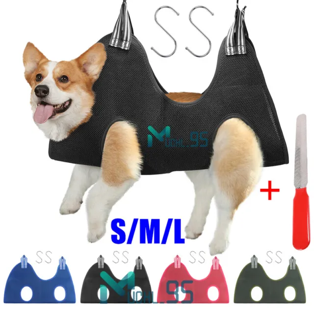 S/M/L Pet Dog Grooming Hammock Restraint Harness Sling Bags Hair Nail Trimming