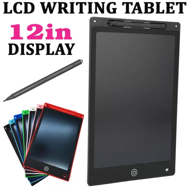 LCD 12' Multicolour Writing Board Tablet Screen Smart Tab Electronic DrawingTab