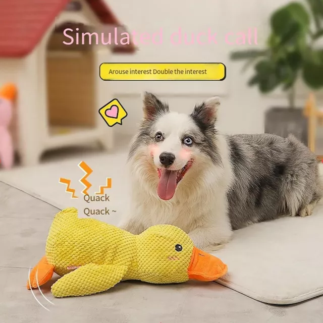 The Mellow Dog, Mellow Dog Calming Duck,Durable Squeaky Dog Toy for Indoor Puppy