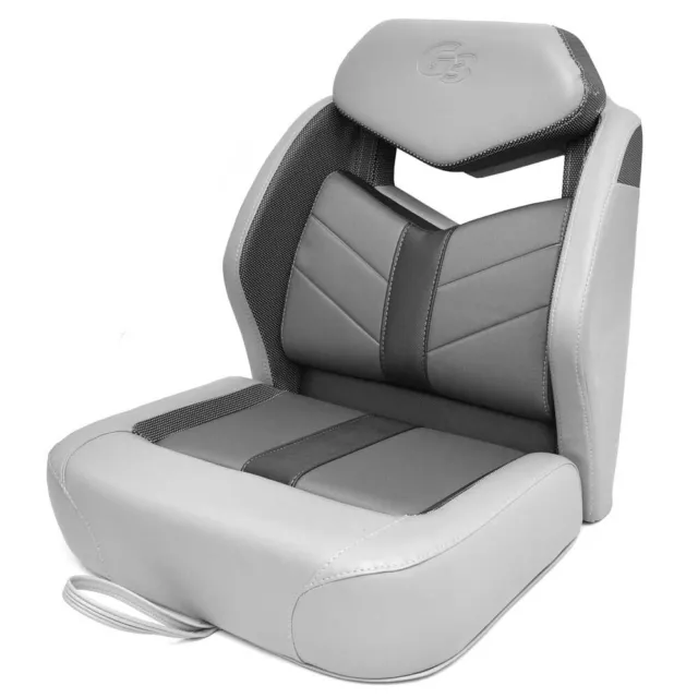 G3 Boat Jump Seat Cushions  Gray Black 18 x 14 5/8 Inch (Set Of 2)