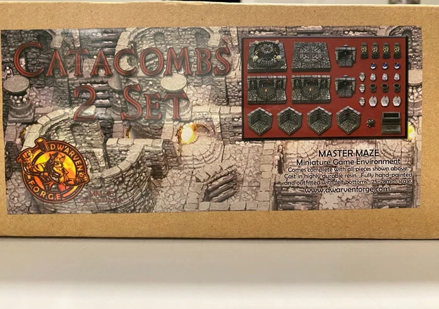 Catacombs 2 Set MM-048 Dwarven Forge D&D Terrain Master Maze NEW Factory Painted Catacombs 2 Set MM-048 Dwarven Forge D&D Terrain Master Maze NEW Factory Painted