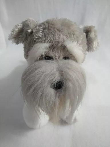 Ganz Webkinz Schnauzer Plush Dog Gray White Stuffed Animal Toy HM159 NO CODE