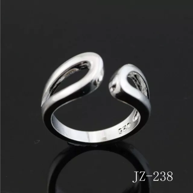 925 Solid Sterling Silver Plated Women/Men NEW Fashion Ring Gift SIZE OPEN H18